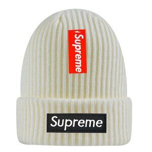 Supreme White Cap Cuffed Beanie Adult One Size Fits Most